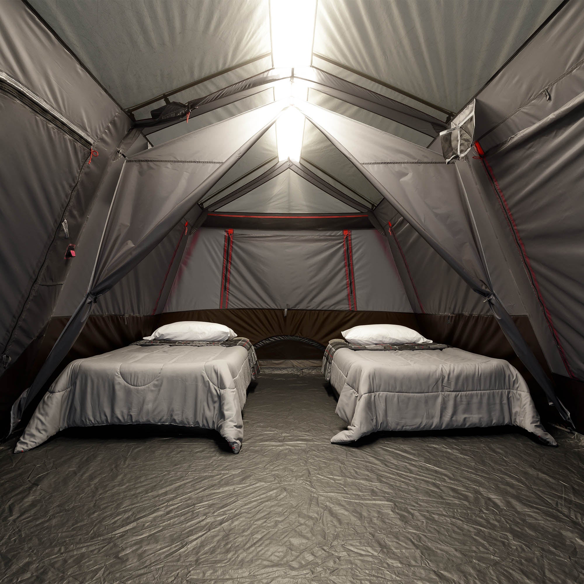 10 Person Lighted Instant Cabin Tent with Awning - Image 3