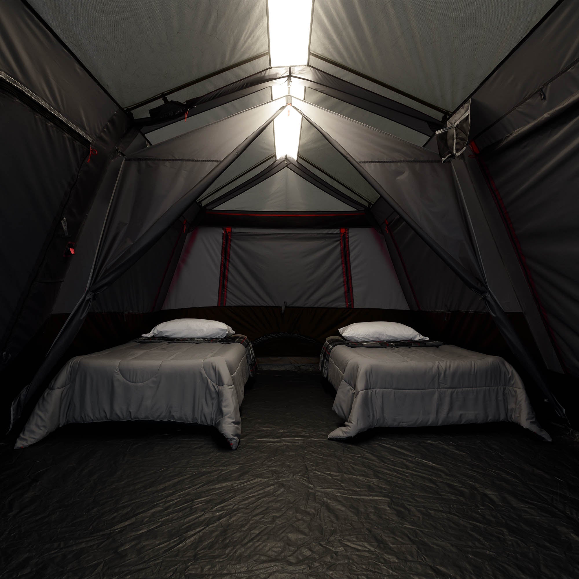 10 Person Lighted Instant Cabin Tent with Awning - Image 4