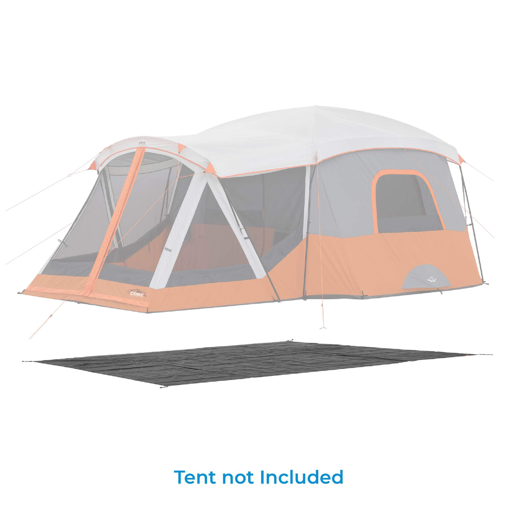 11 Person Cabin Tent with Screen Room Footprint & Outdoor Tarp - Image 2