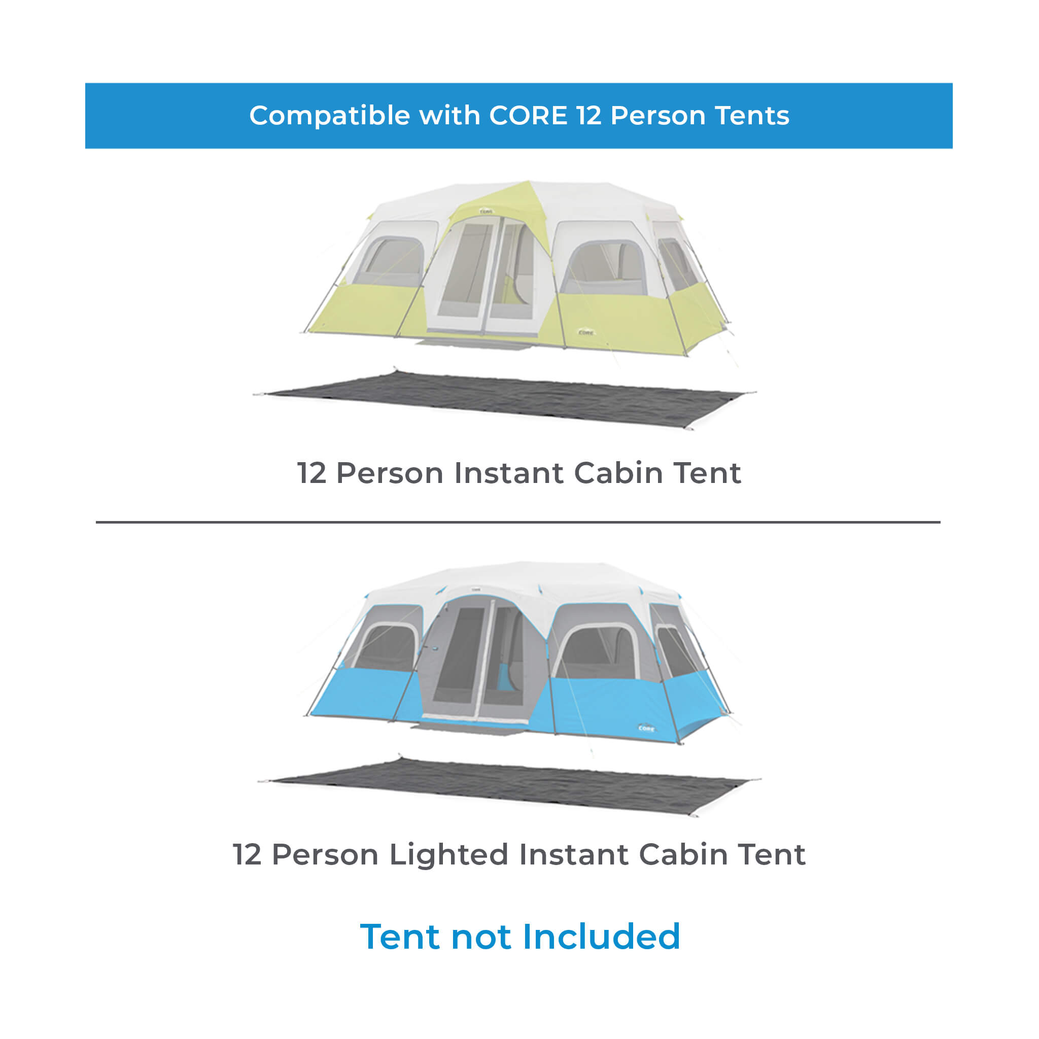 12 Person Instant Tents Footprint & Outdoor Tarp - Image 2