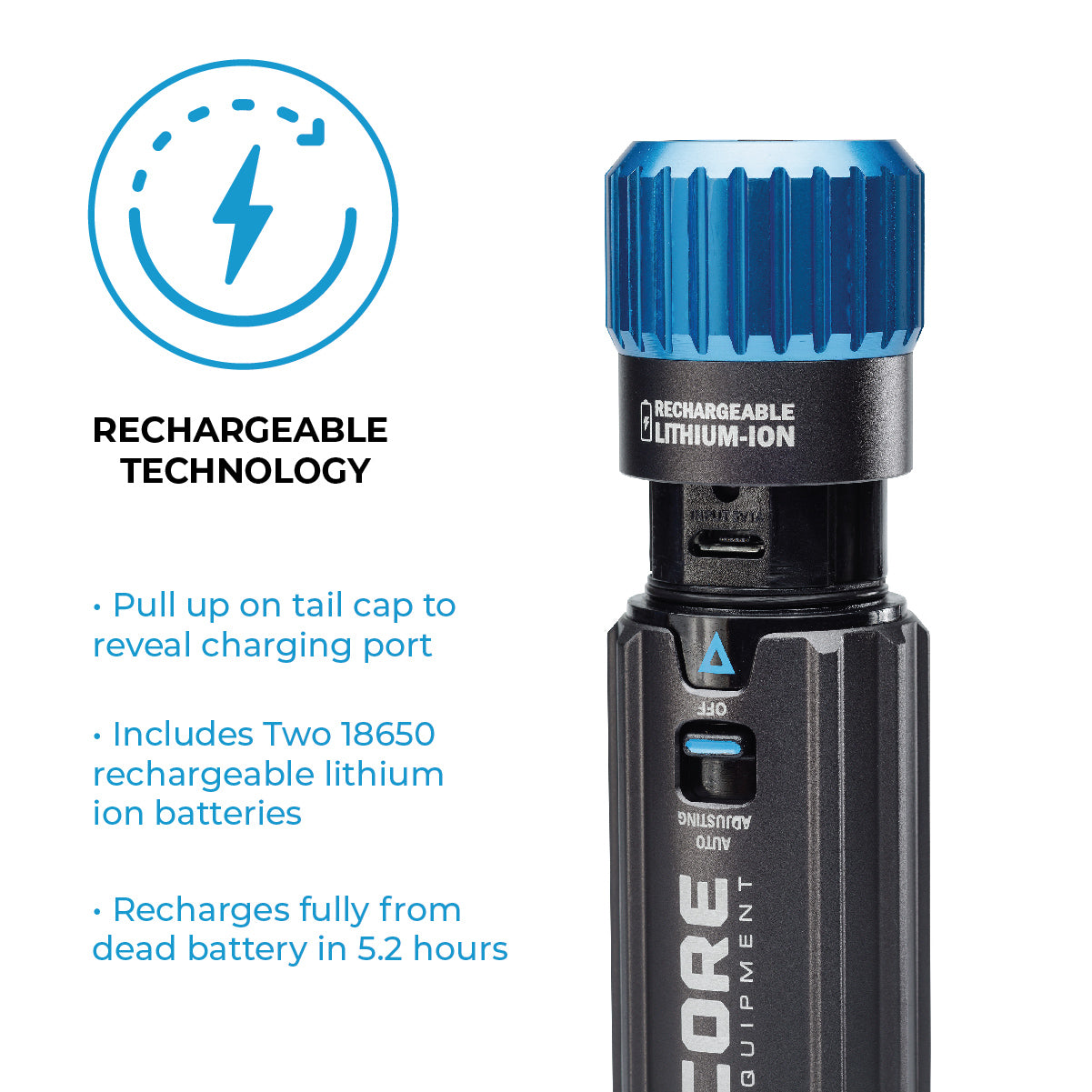 1500 Lumen Rechargeable Flashlight with Auto-Brightness - Image 3