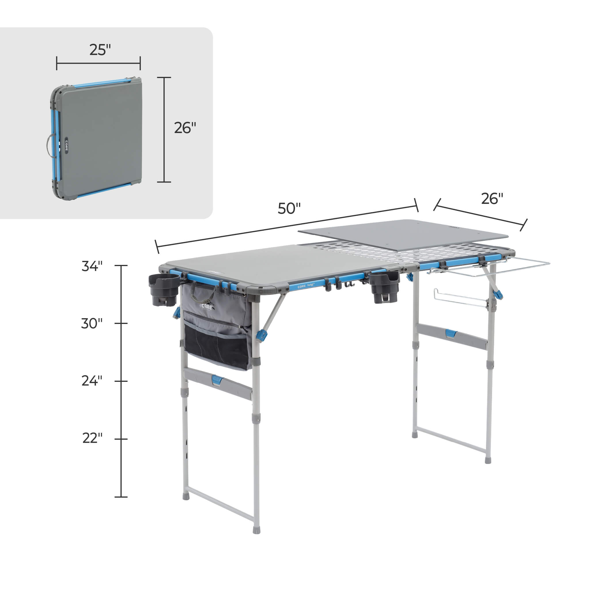 4 Foot FlexRail Outdoor Prep & Cook Table - Image 4