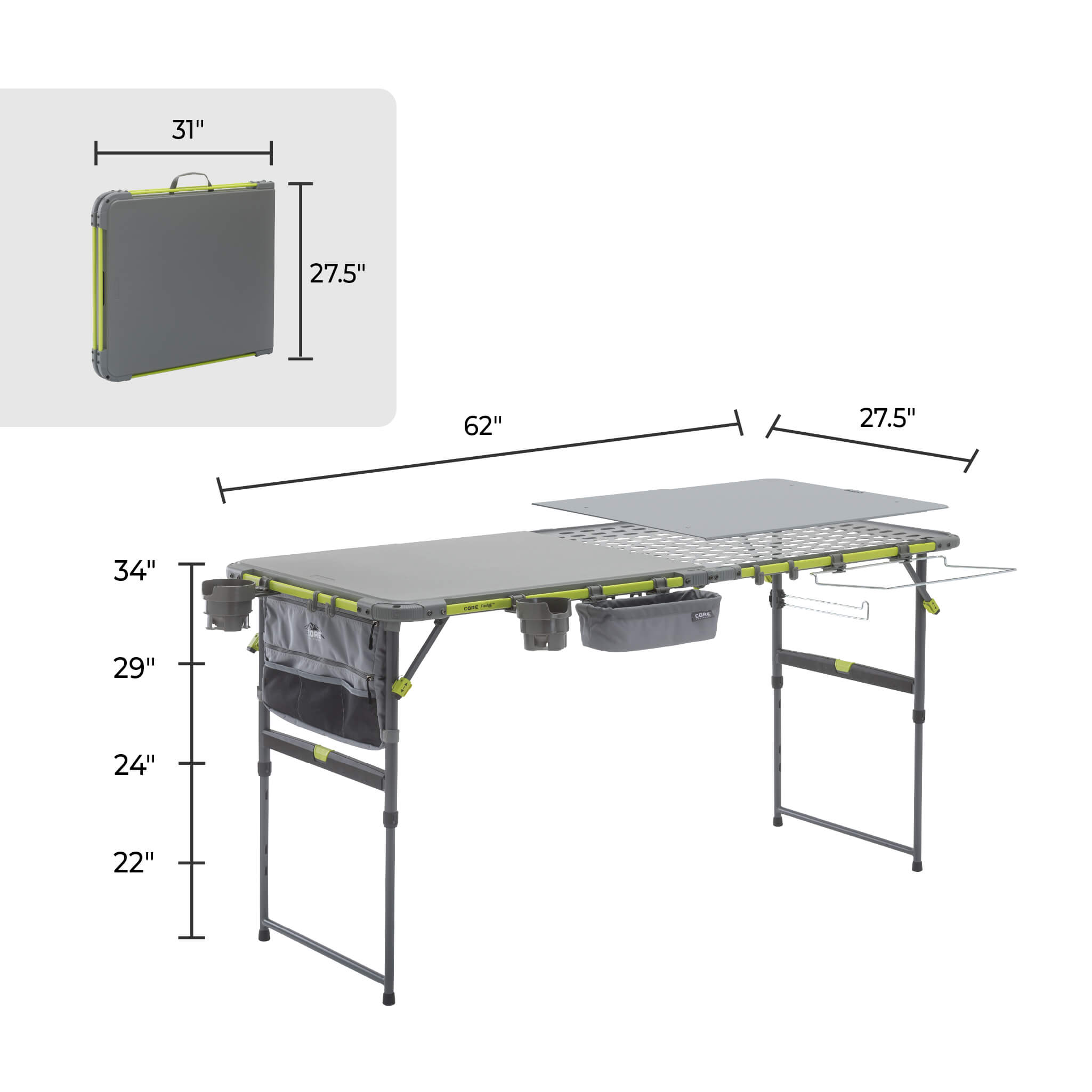 5 Foot FlexRail Outdoor Prep & Cook Table - Image 4