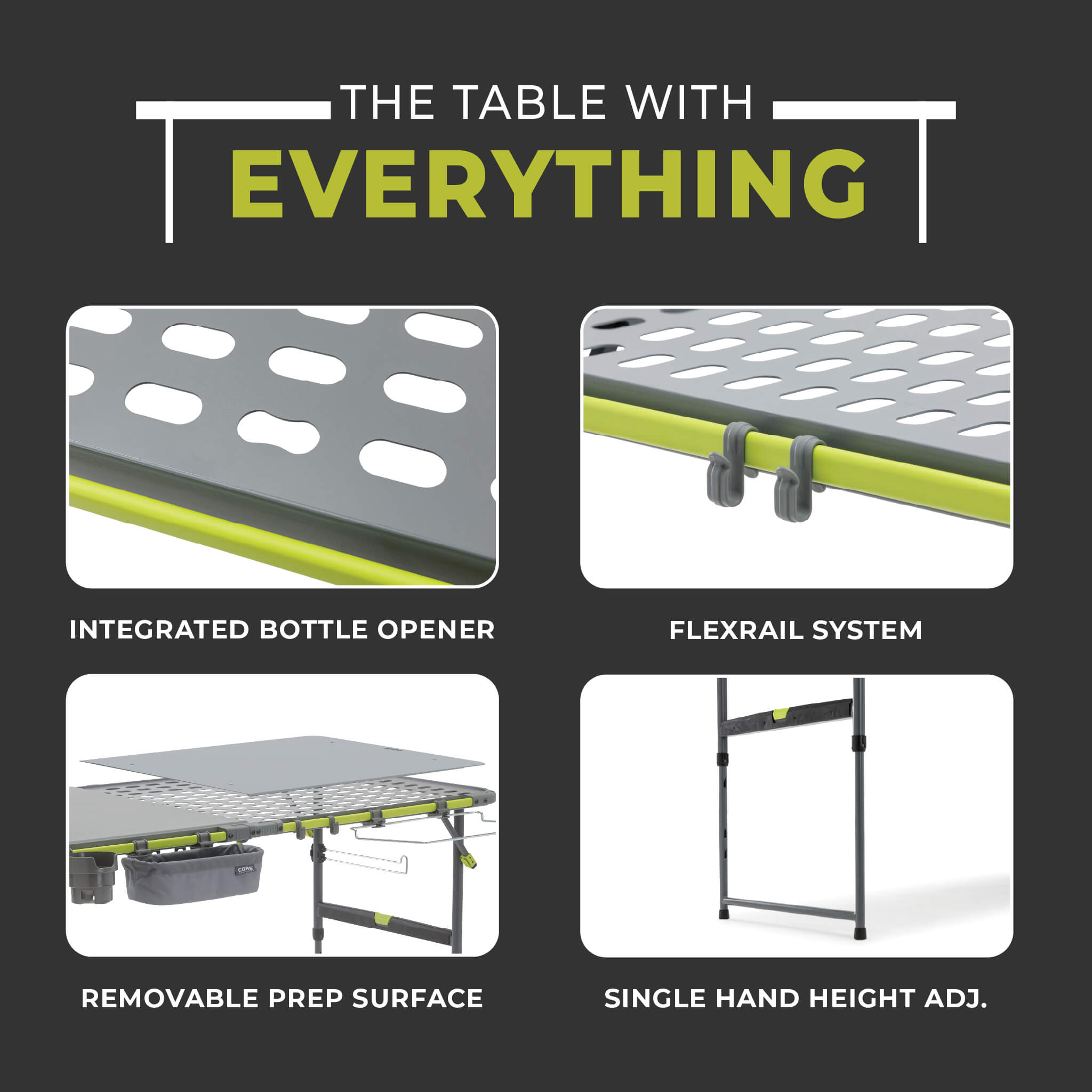 5 Foot FlexRail Outdoor Prep & Cook Table - Image 5
