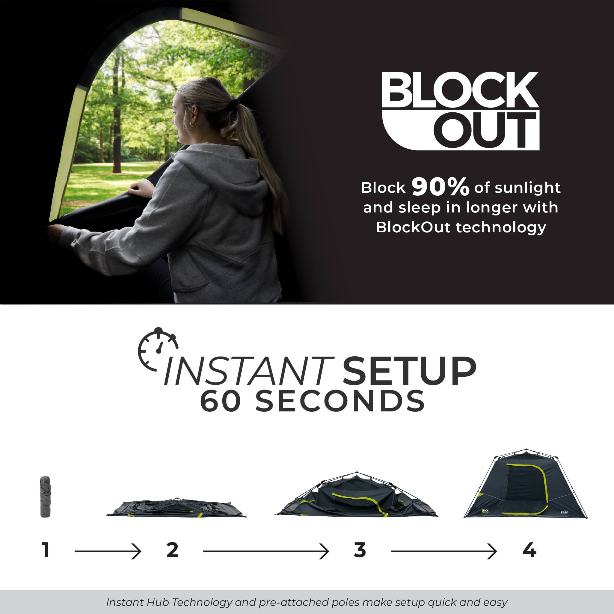 6 Person Blockout Instant Cabin Tent - Image 4