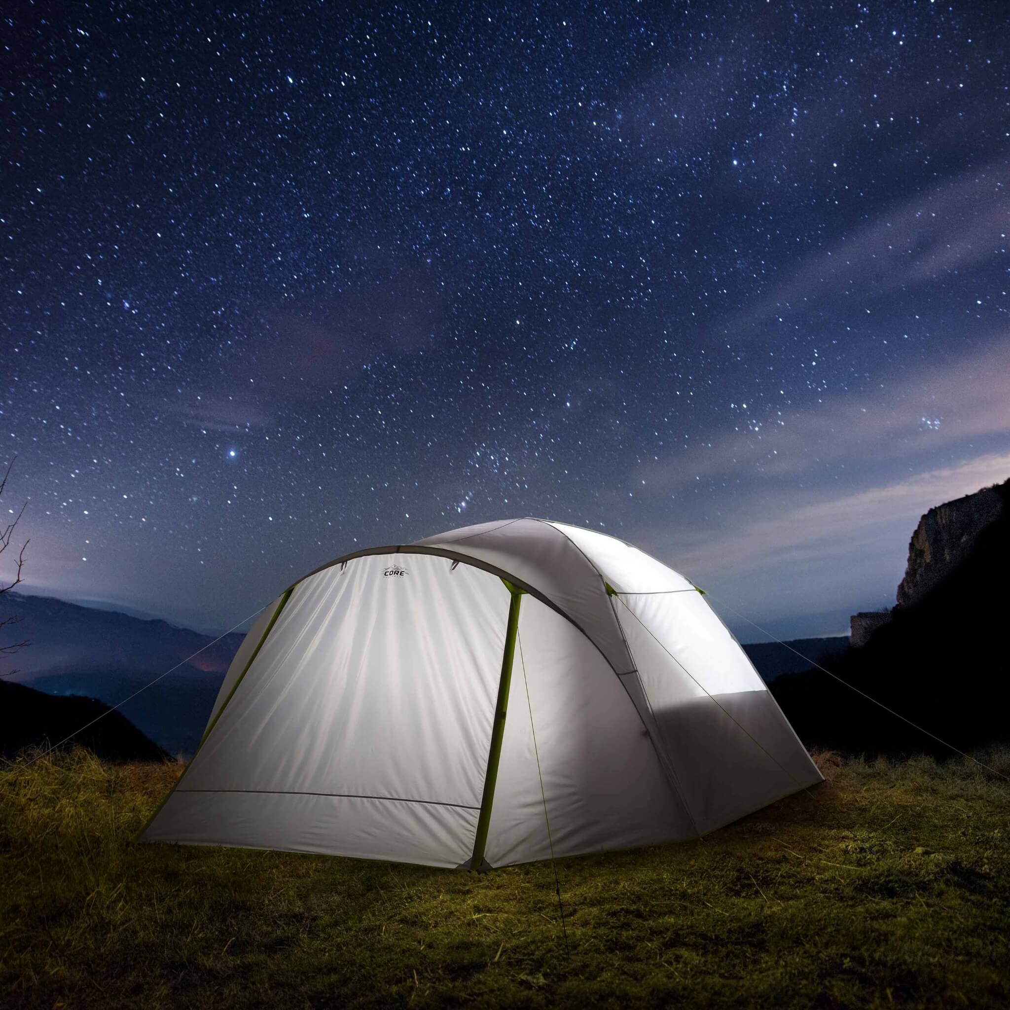 6 Person Lighted Dome Tent with Full Rainfly - Image 2