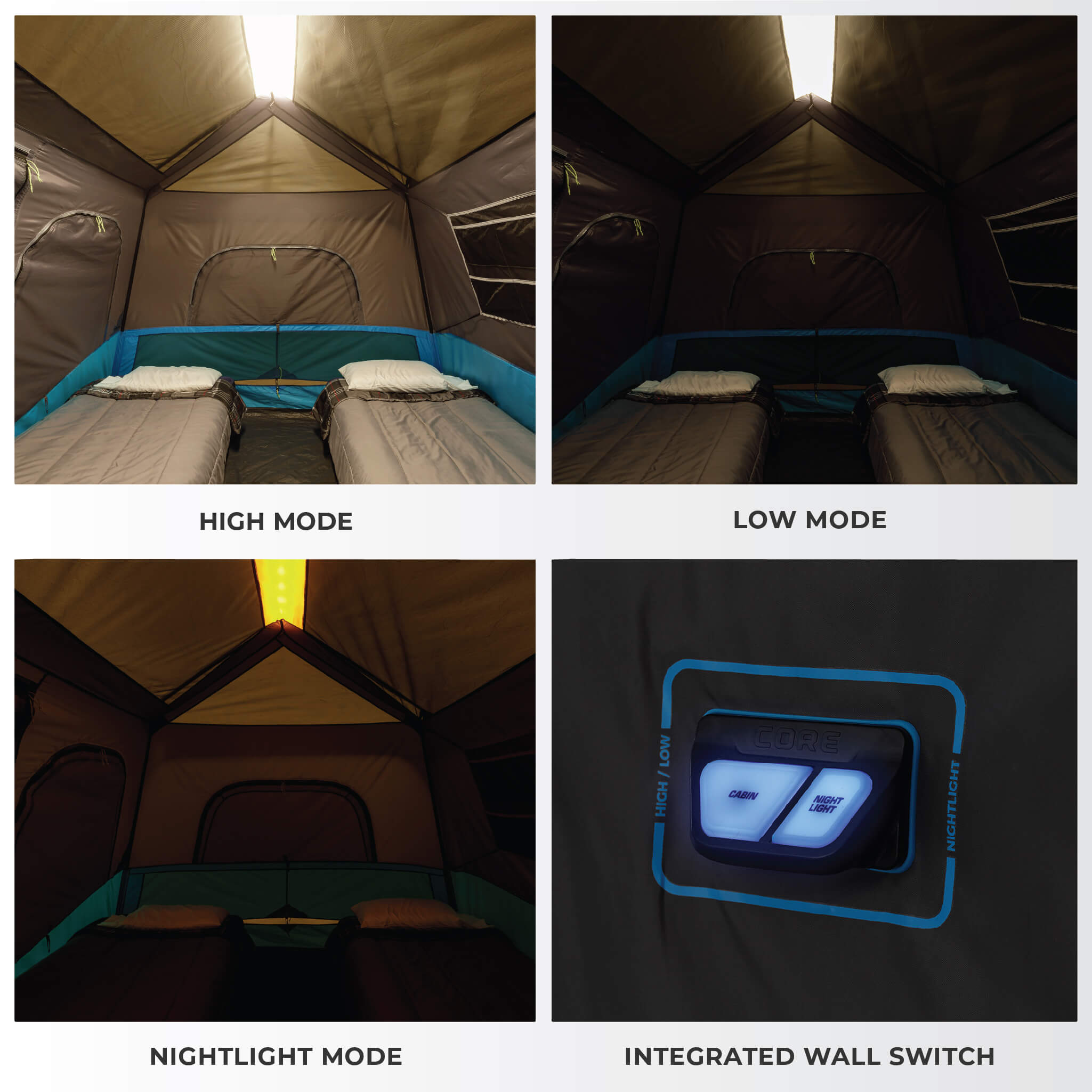 6 Person Lighted Instant Cabin Tent - Image 6