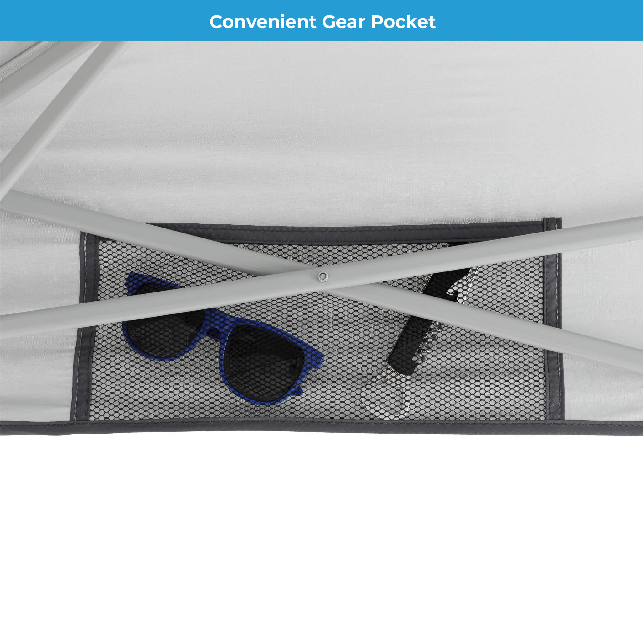 6' x 4' Instant Canopy with Half Sun Wall - Image 6