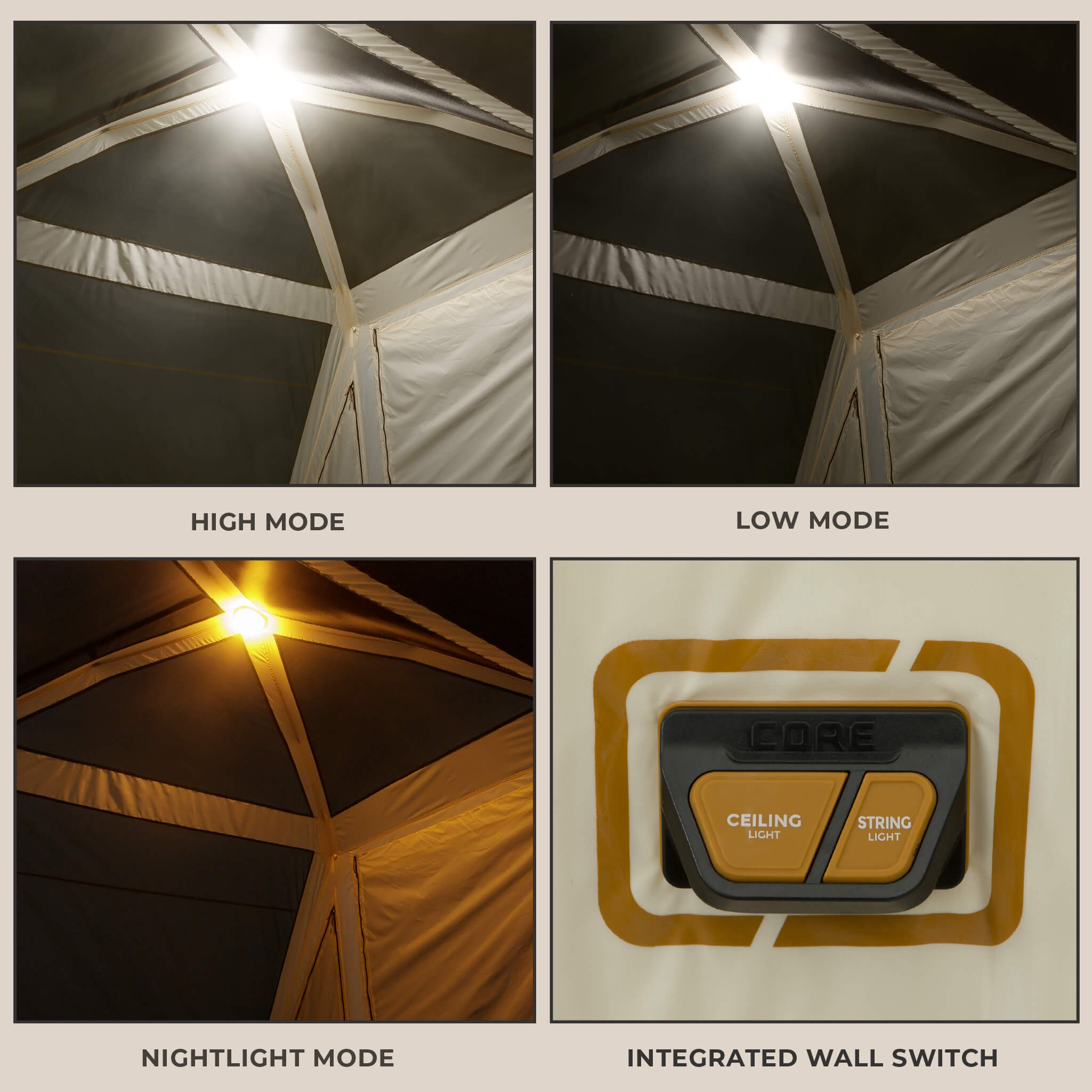 10 Person Lighted Instant Pyramid Tent - Image 6