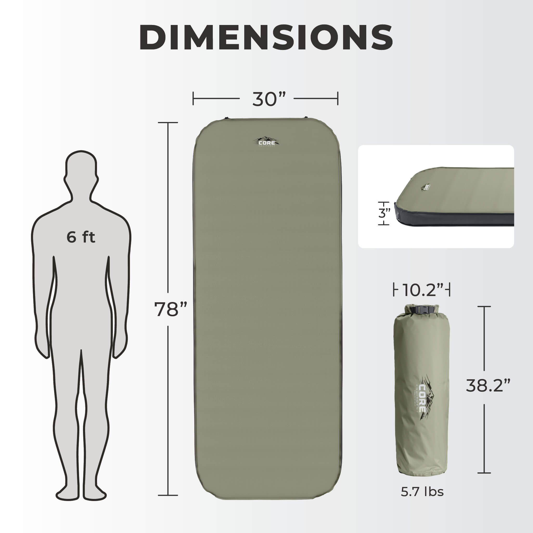 4 Season Self Inflating Camping Bed - Image 7